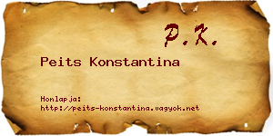 Peits Konstantina névjegykártya